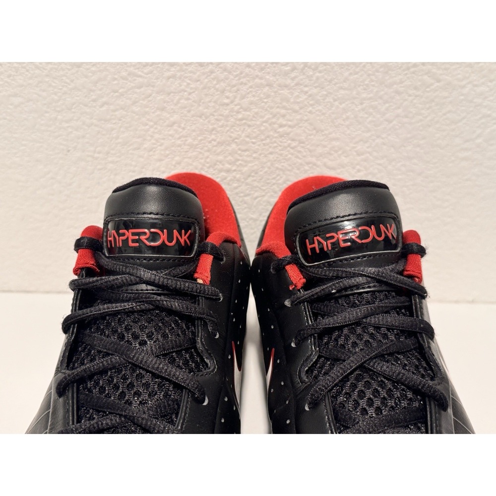 2009 Nike Hyperdunk Low Basketball Shoe Sz 10 Bred Black Red 386424-010 - Picture 4 of 13